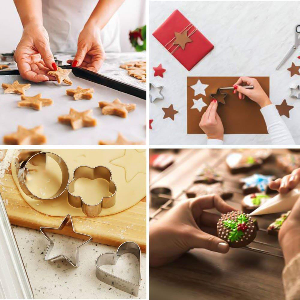 Stainless Steel Cookie Cutter Set – 4 Shapes for Baking | Bake & Dwell - 4
