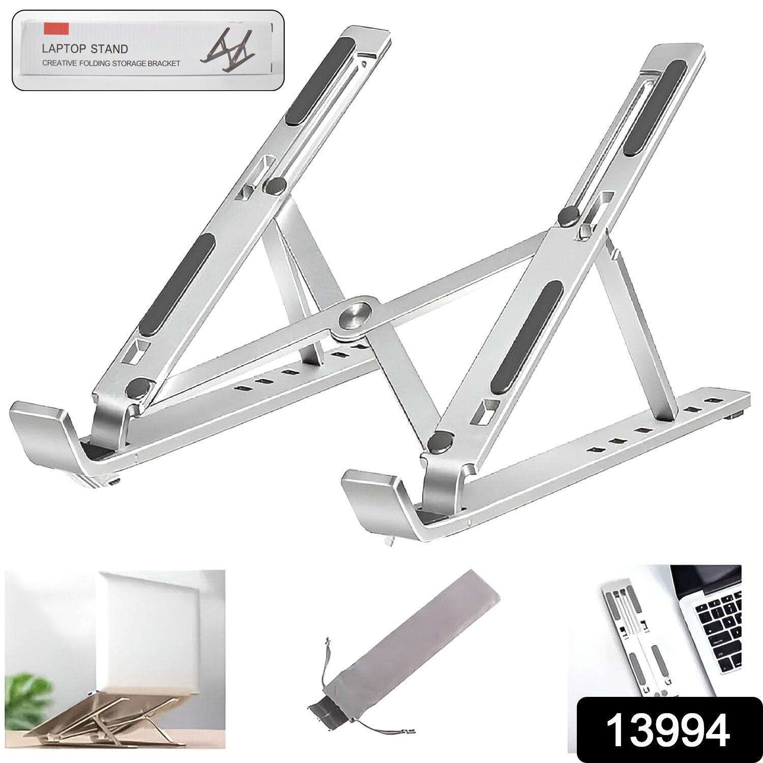 Adjustable Laptop Stand – Ergonomic Foldable Aluminum Design - 2