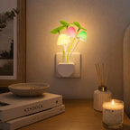 3-Mushroom LED Night Light – Plug-In Soft Glow Decor Lamp