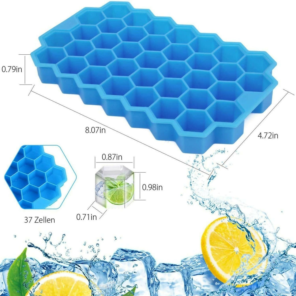 Honeycomb Ice Tray Pack of 3 – Flexible Multi-Color Cubes - 2