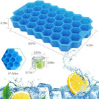 Honeycomb Ice Tray Pack of 3 – Flexible Multi-Color Cubes - 2