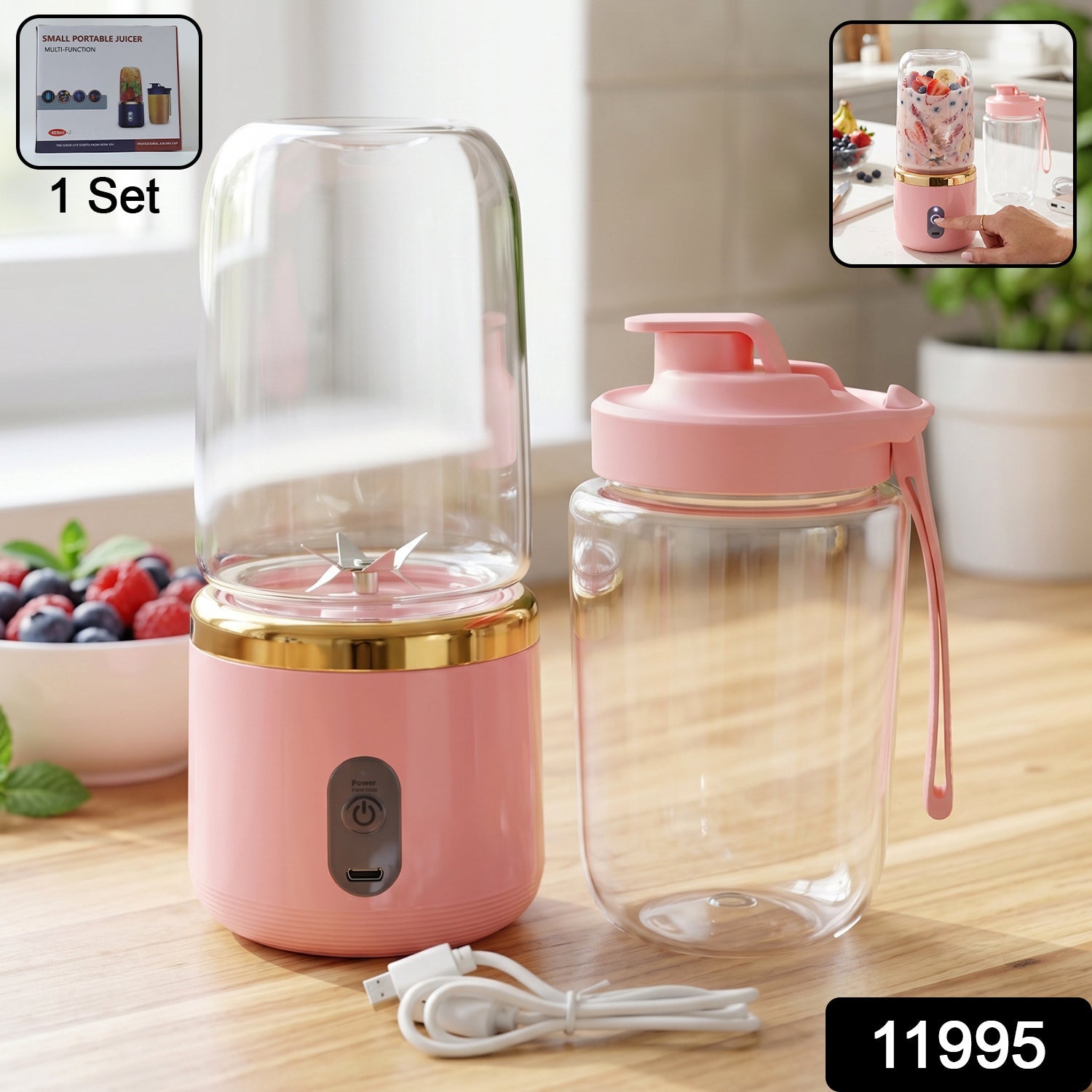 Portable Electric Juicer – Cordless & USB Rechargeable for On-the-Go - 2