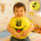 Smiley Face Plush Cushion – Soft Round Pillow 30 cm for Kids